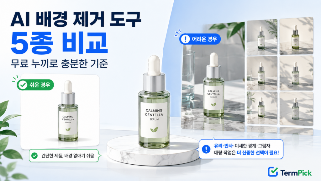AI 배경 제거 도구 비교 5종의 무료 누끼와 상품 사진 선택 기준