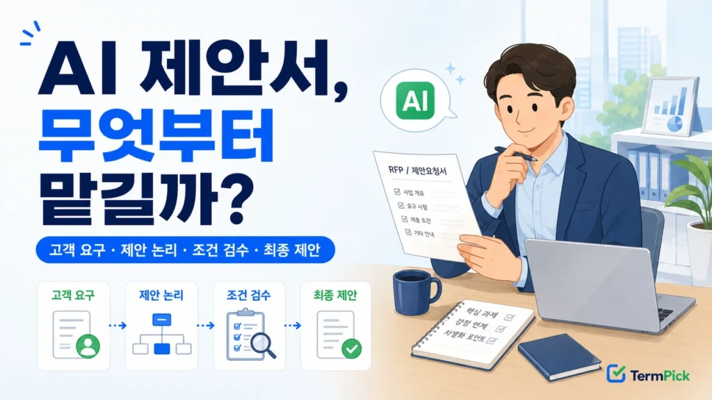 제안서 작성 AI 도구 비교를 고객 요구 분석부터 제안 논리와 조건 검수까지 보여주는 업무 흐름