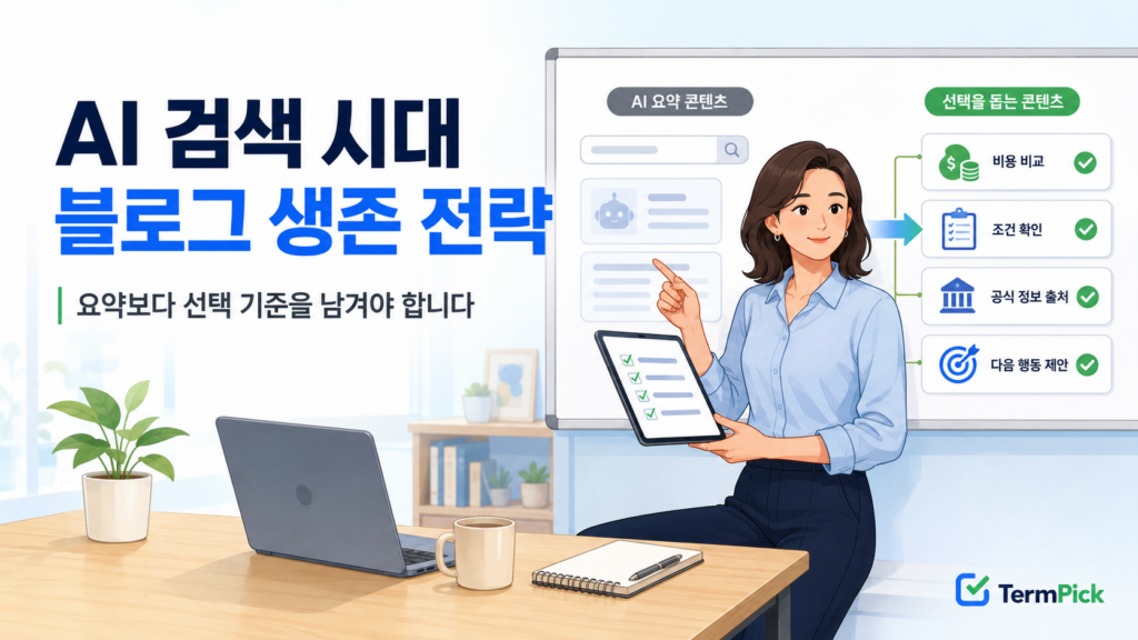 AI 검색 시대 수익형 블로그 글을 판단형 콘텐츠로 바꾸는 운영 전략