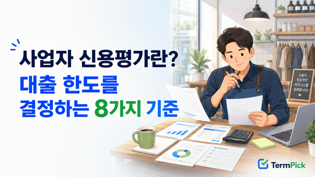 사업자 신용평가에서 대출 한도를 결정하는 매출·부채·세금 자료를 확인하는 모습