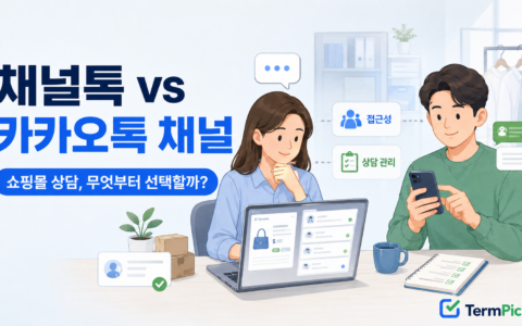 채널톡 vs 카카오톡 채널의 쇼핑몰 고객상담 선택 기준을 비교하는 운영자