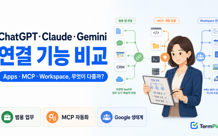 ChatGPT Claude Gemini 연결 기능 비교와 Apps MCP 선택 기준