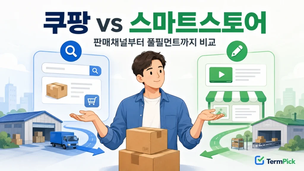 쿠팡 마켓플레이스 vs 스마트스토어 판매채널과 풀필먼트 선택을 비교하는 온라인 판매자