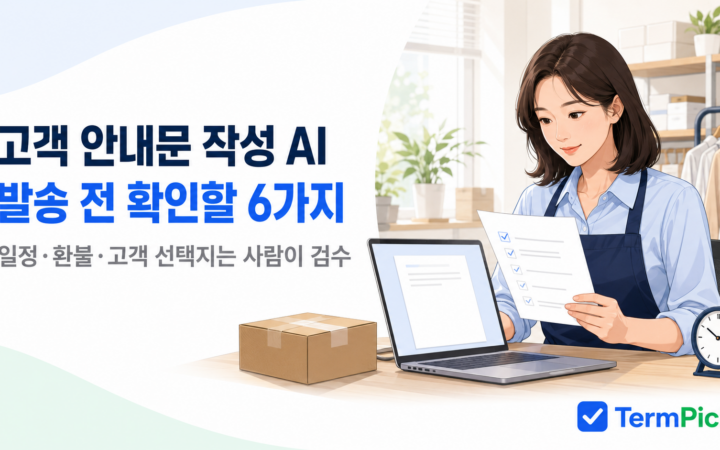 고객 안내문 작성 AI로 배송지연과 환불 공지의 필수 정보를 확인하는 사업자