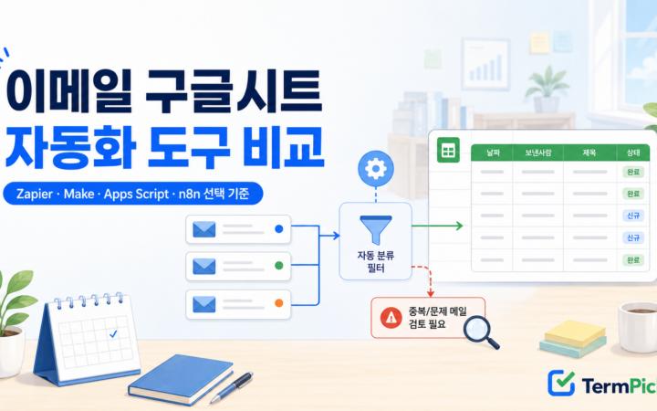 이메일 구글시트 자동화 도구 비교와 업무 흐름 선택 기준