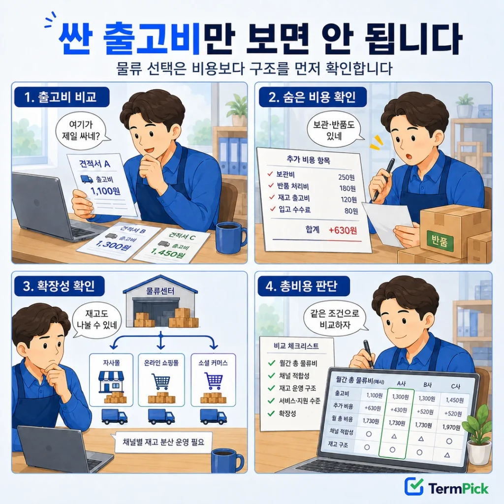 배송비만 비교하지 않고 보관 반품 재고 확장 조건까지 확인하는 풀필먼트 선택 과정