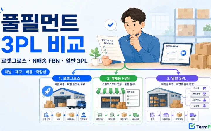 풀필먼트 3PL 비교를 위해 로켓그로스 N배송 FBN 일반 3PL의 선택 경로를 확인하는 판매자