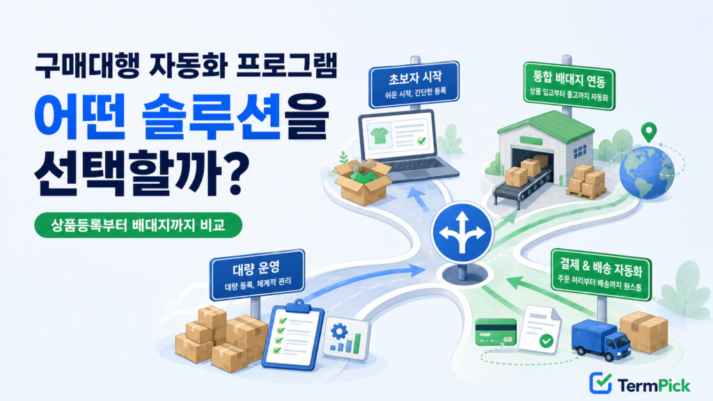 구매대행 자동화 프로그램 4종의 상품등록·주문관리·배대지 선택 기준
