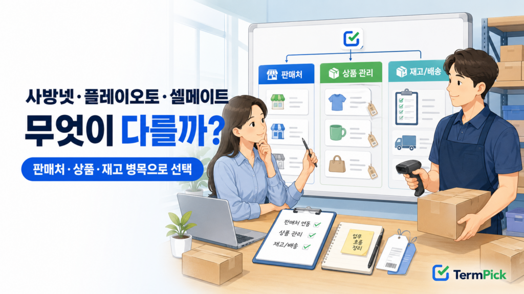 사방넷 플레이오토 셀메이트 비교 선택 기준을 확인하는 온라인 쇼핑몰 운영자