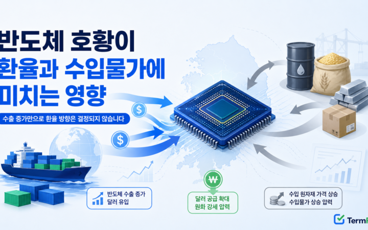 반도체 호황과 환율 변화가 수입물가와 사업자 원가에 전달되는 구조