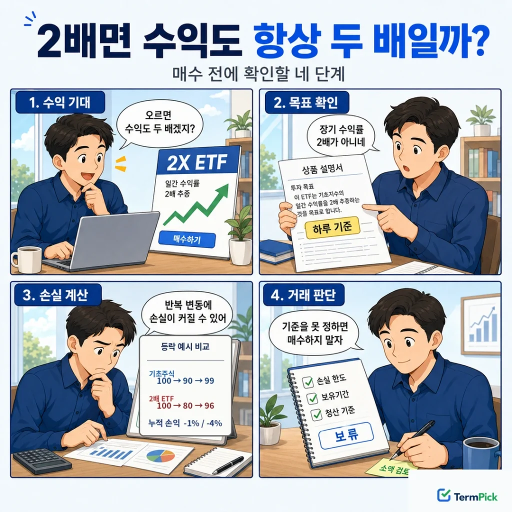 단일종목 2배 ETF를 매수하기 전 확인할 네 단계