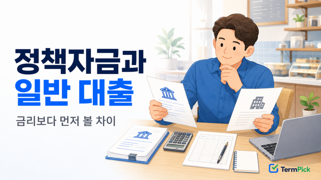 소상공인 정책자금 대출 차이를 일반 사업자 대출과 비교하는 사업자