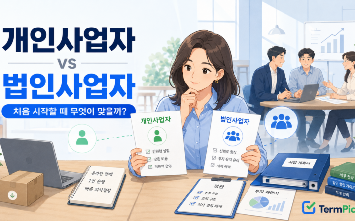 개인사업자 vs 법인사업자의 설립·운영·성장 조건을 비교하는 예비 창업자