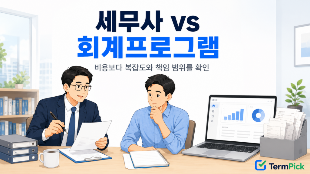 세무사 vs 회계프로그램 선택 기준을 비교하는 개인사업자
