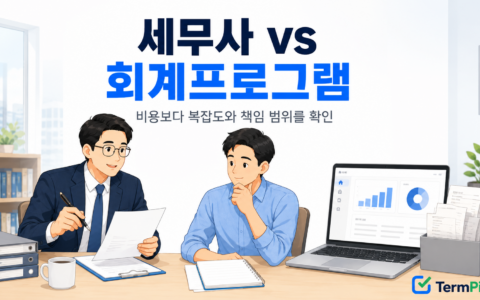 세무사 vs 회계프로그램 선택 기준을 비교하는 개인사업자