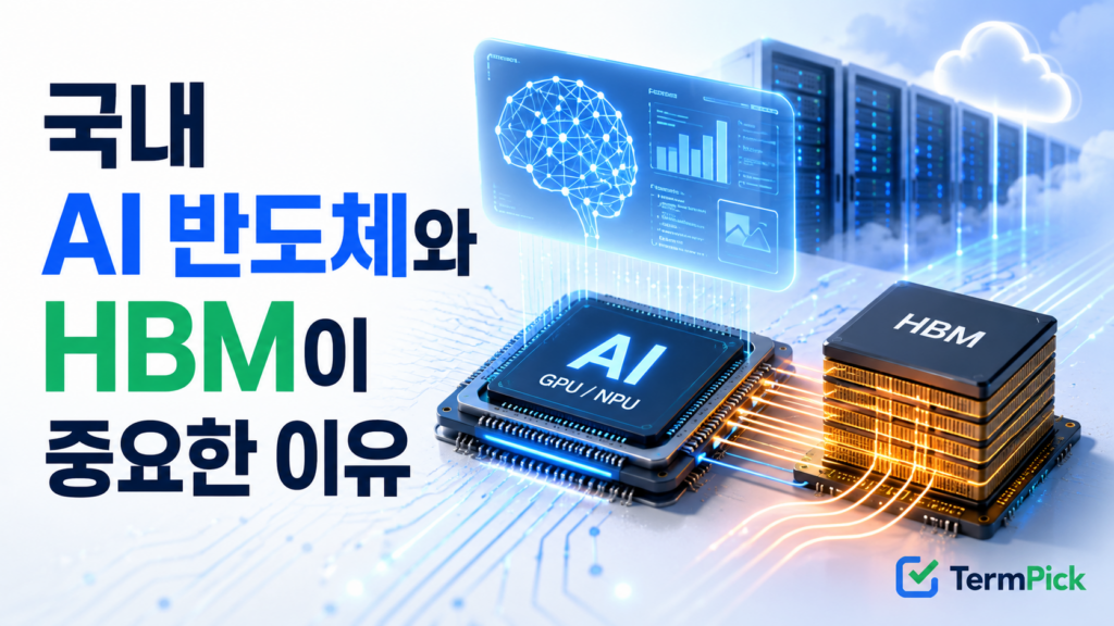 국내 AI 반도체와 HBM이 AI 데이터센터에서 연산과 데이터 처리를 담당하는 구조