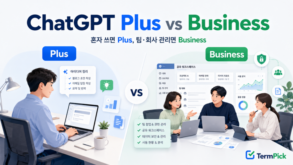 ChatGPT Plus Business 차이와 개인 구독 및 회사 워크스페이스 비교