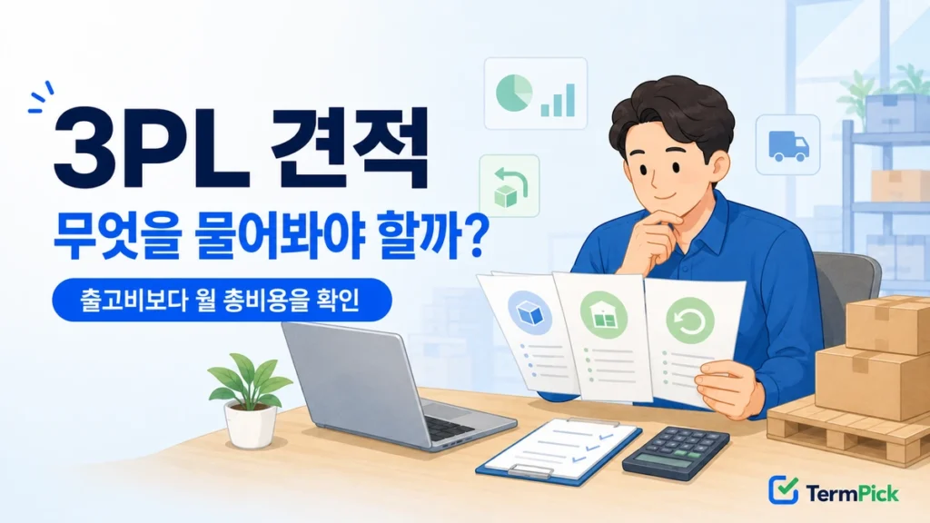 3PL 견적 항목과 월 총물류비를 비교하는 온라인 판매자