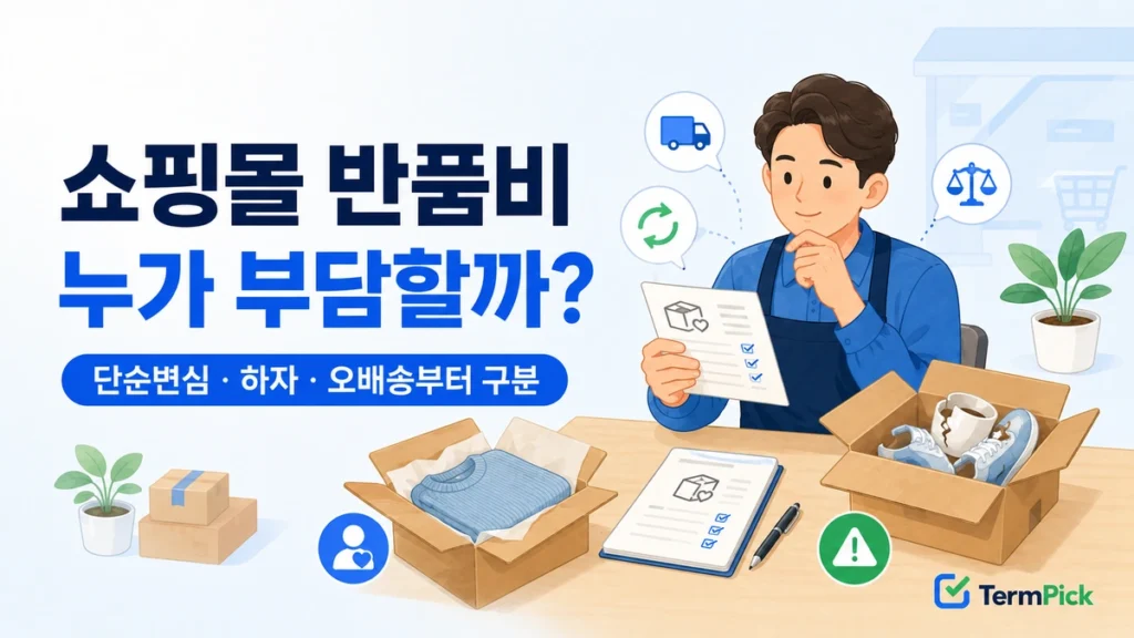 쇼핑몰 반품 물류 비용 부담 주체를 반품 사유별로 확인하는 온라인 판매자