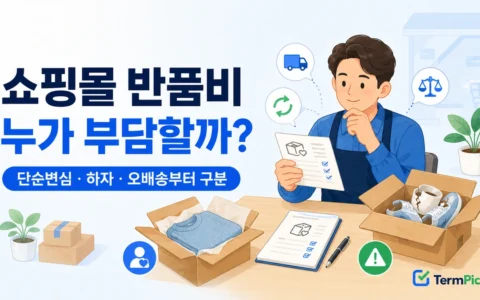 쇼핑몰 반품 물류 비용 부담 주체를 반품 사유별로 확인하는 온라인 판매자