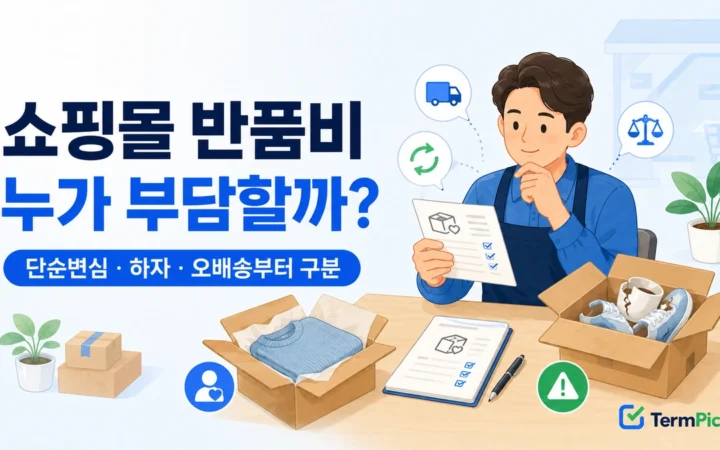 쇼핑몰 반품 물류 비용 부담 주체를 반품 사유별로 확인하는 온라인 판매자