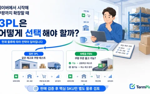 네이버에서 쿠팡까지 확장할 때 일반 3PL과 N배송 FBN의 시작 경로를 나눠 보여주는 대표 이미지