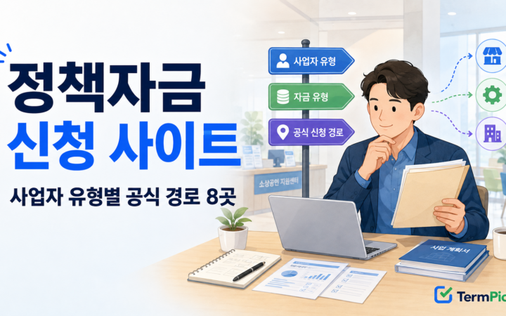 정책자금 신청 사이트를 사업자 유형과 자금 목적에 따라 선택하는 사업자