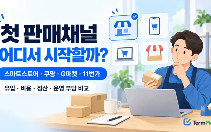 판매채널 비교를 통해 스마트스토어 쿠팡 G마켓 11번가 중 첫 판매처를 선택하는 초보 셀러