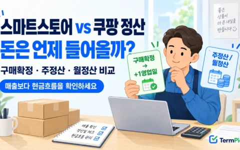 스마트스토어 쿠팡 정산 비교를 통해 판매대금 입금 시점과 현금흐름을 확인하는 초보 셀러